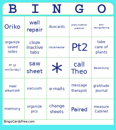 Daily Bingo Card