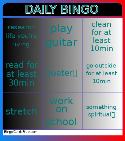 Daily Bingo Card 2
