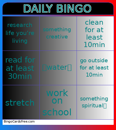 Daily Bingo Card
