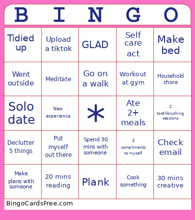 Daily Board Bingo Card