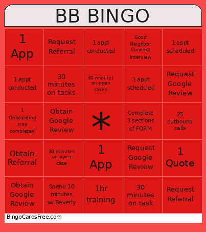 DAILY Bingo Card