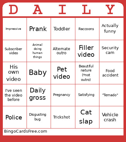 Daily Dose Of Internet Bingo Card