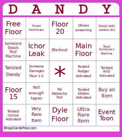 Dandy Bingo Card