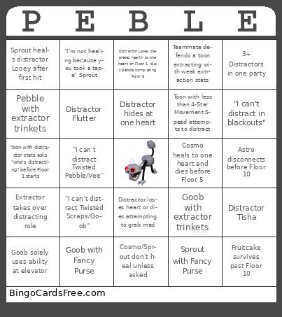 Dandy’s World Public Run Support Bingo