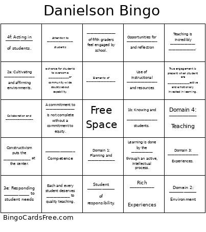 Danielson Bingo