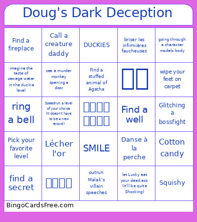 Dark Deception ( Edition) Bingo Card