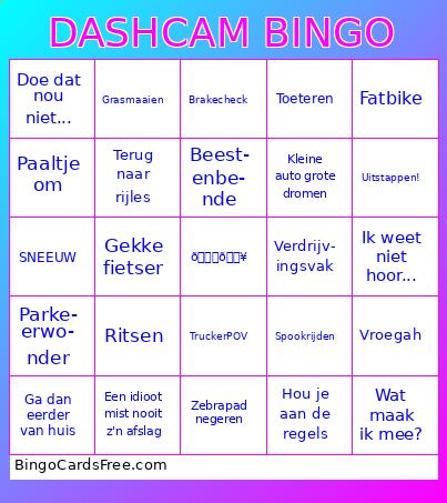 DASHCAM BINGO