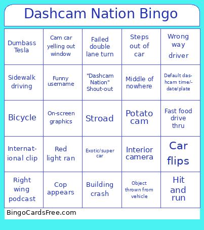 Dashcam Nation Bingo