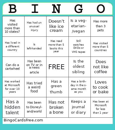 Data, AI and Dig Apps BINGO