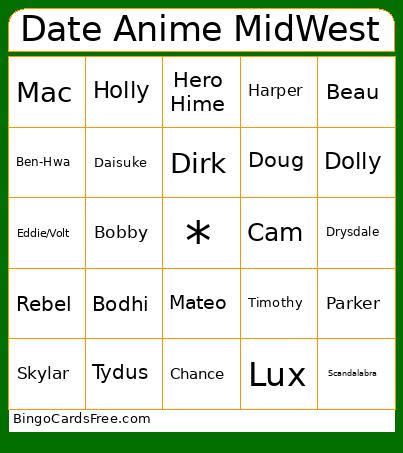 Date Everything AMW  Bingo