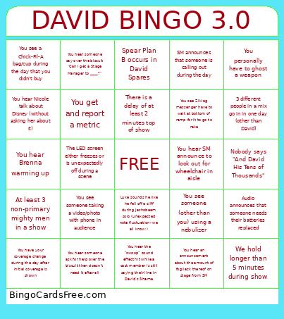 DAVID BINGO 3.0