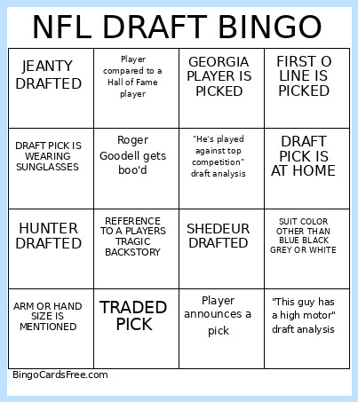 Dawg Pound Bingo Card