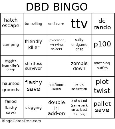 DBD BINGO
