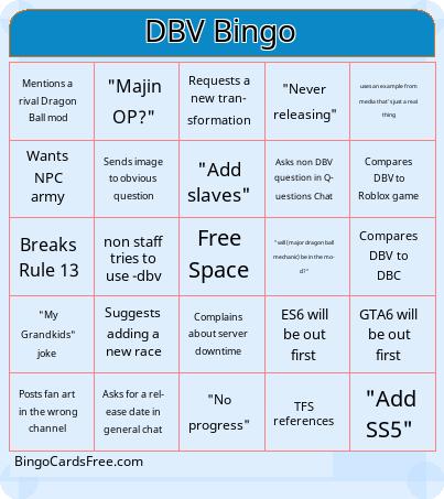 DBV Bingo Cards Free Pdf Printable Game, Title: DBV Bingo