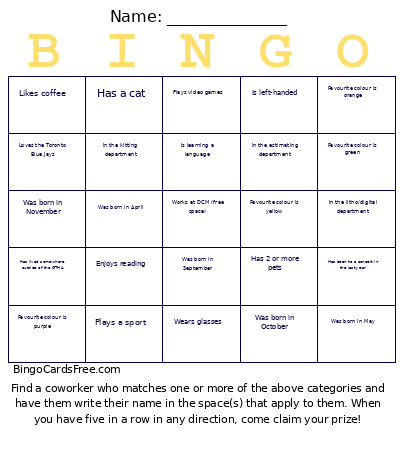 DCM 2026 Summer BBQ Bingo Card