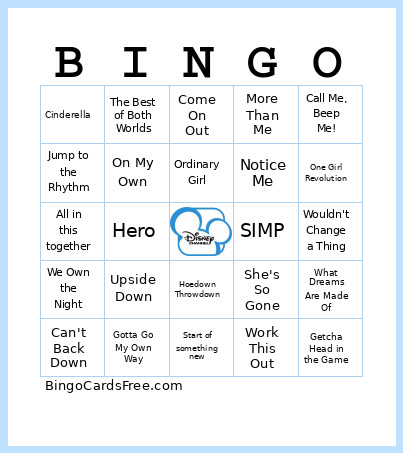 DCOM SINGO Bingo Card