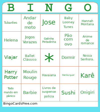Ddddddd Bingo Card