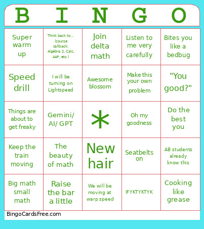 Dddddddd Bingo Card