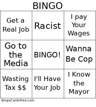 De-escalation ! Bingo Card