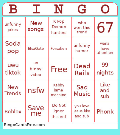 Dead Internet Theory Bingo Card