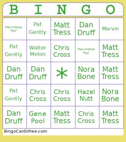 Debate Bingo Card