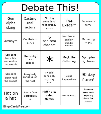 Debate This! Bingo Card