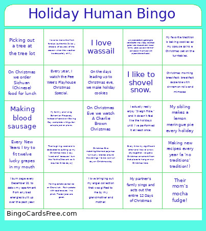 Dec 18 2025 Lunch Bingo Card
