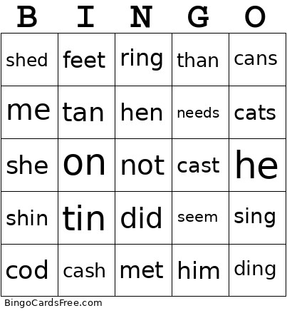 Dec A Lesson 23 Bingo Card