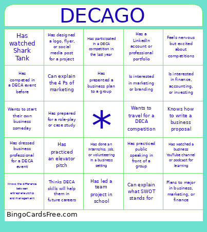 Decaaaa Bingo Card