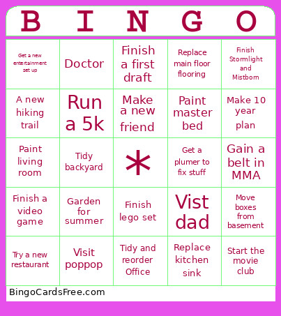 Default Bingo Card
