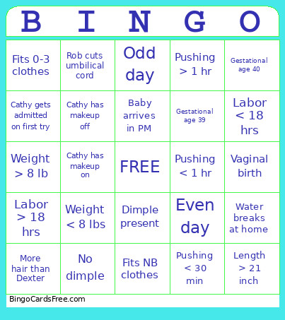 Delivery Bingo Card