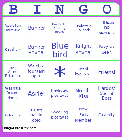 Delta Bingo Card
