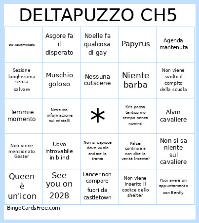 DELTAPUZZO CH5 Bingo Card
