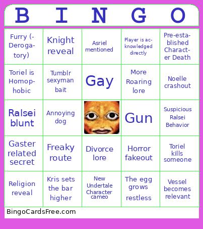 Deltarune 3-4 bingo