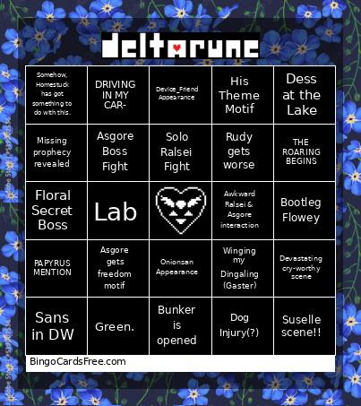 DELTARUNE Bingo Card