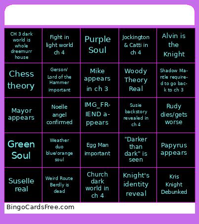 deltarune ch 3&4 Bingo