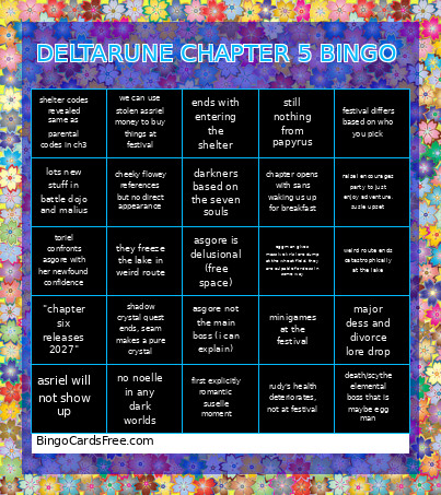 DELTARUNE CHAPTER 5 Bingo Card 2