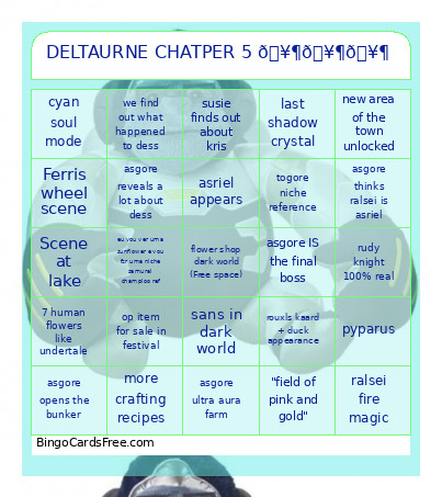 DELTAURNE CHATPER 5 🥶🥶🥶 Bingo Card