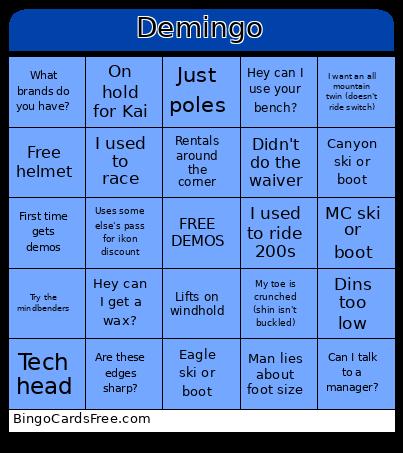 Demingo Bingo Card