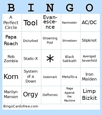 DemonicMondayMusic Bingo Cards Free Pdf Printable Game, Title: BINGO