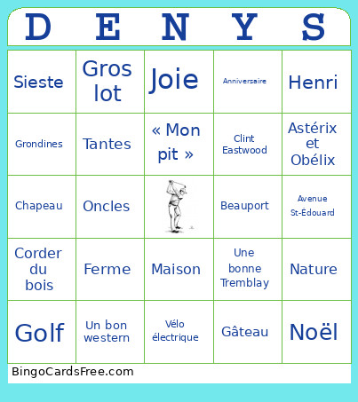 DENYS Bingo Card