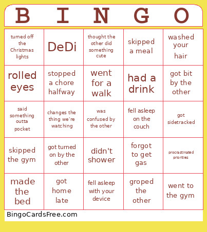 Desdil Bingo Card
