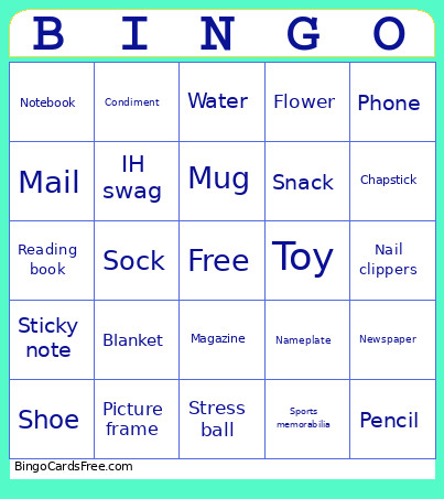 Desk Bingo Card