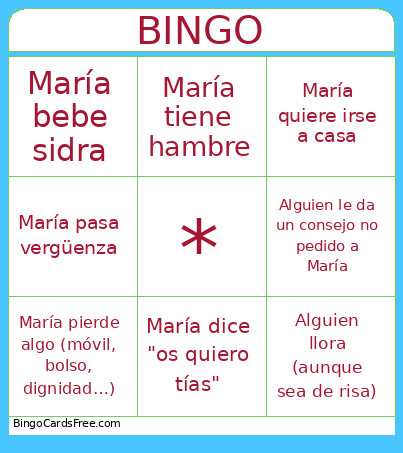 Despedida De María Bingo Card