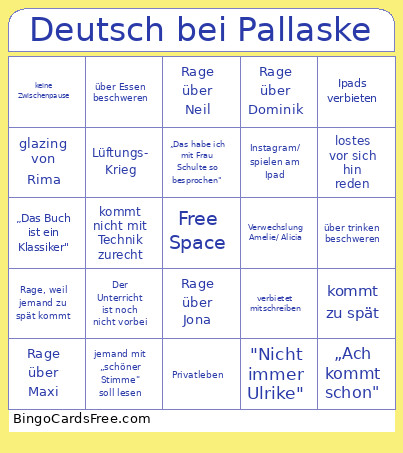 Deutsch Bei Pallaske_V03 Bingo Card