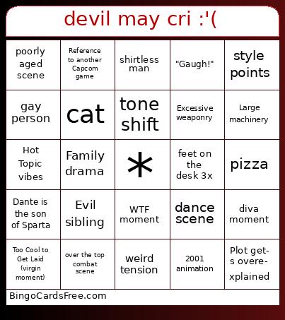 devil may cri :'( Bingo