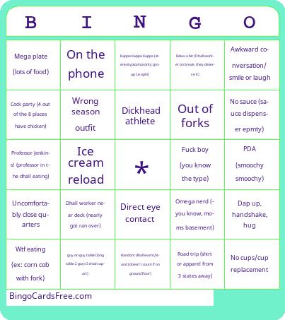 DHall Bingo