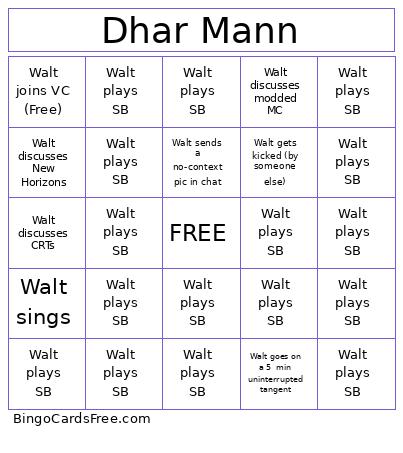 Dhar Mann Bingo Card