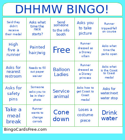 DHHMW ! Bingo Card