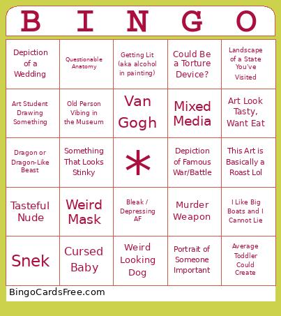 DIA Bingo Card
